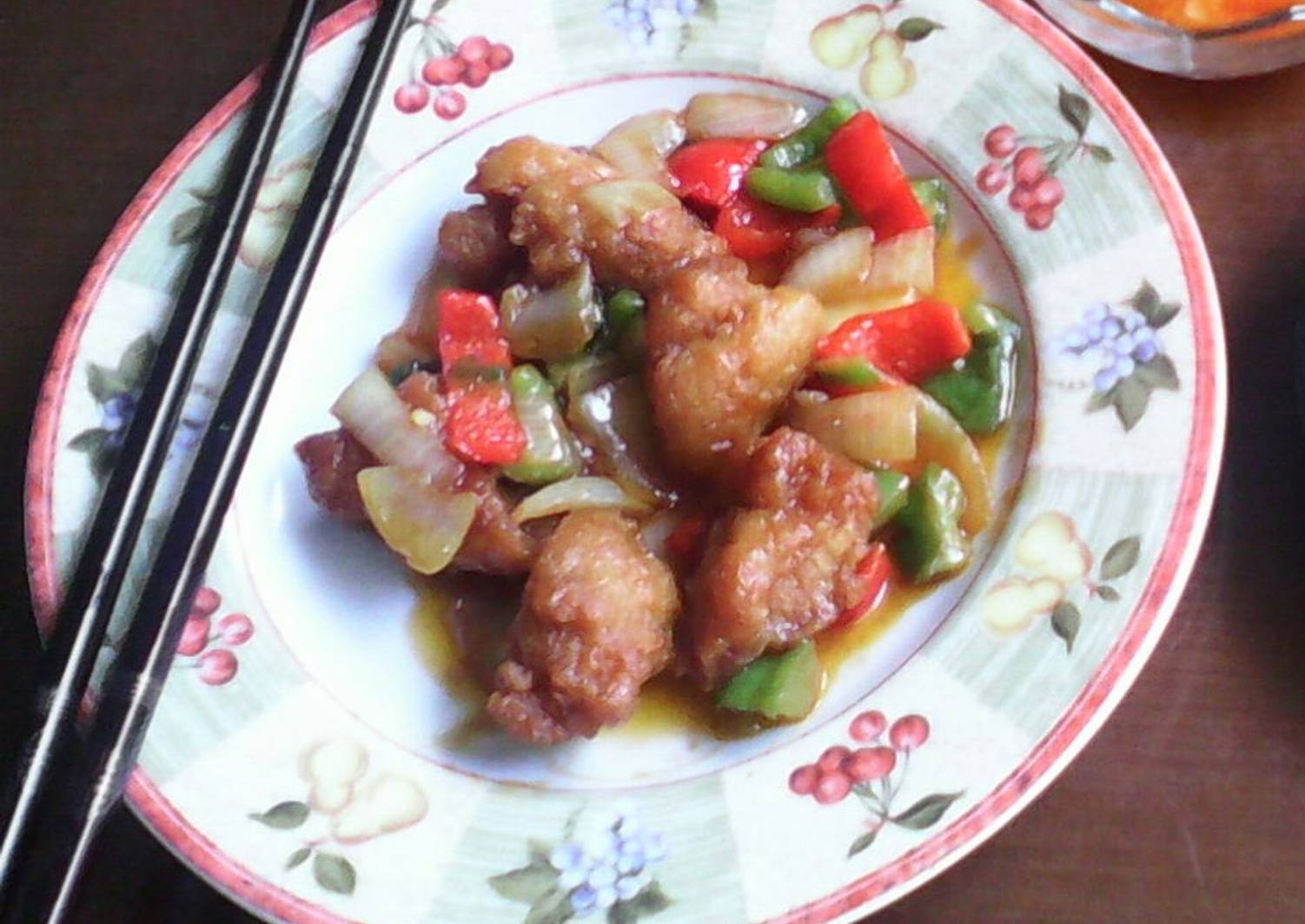 Resep Chicken karage (ayam tepung) paprika asam manis oleh ...