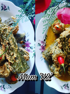 Foto resep PARE ISI DAGING AYAM MASAK BUMBU RENDANG MOM 'K2'