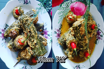 Anti Ribet, Buat PARE ISI DAGING AYAM MASAK BUMBU RENDANG MOM &#39;K2&#39; Praktis