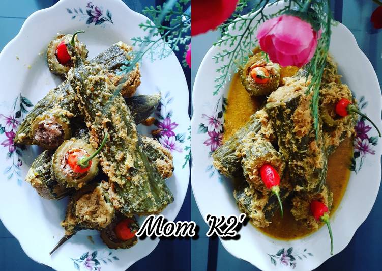 PARE ISI DAGING MASAK BUMBU RENDANG MOM 'K2'