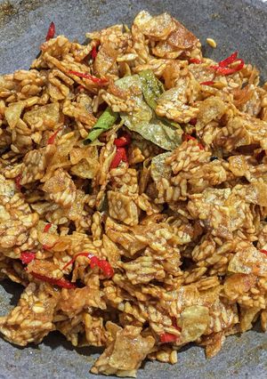 Foto resep Kering tempe kentang pedas manis