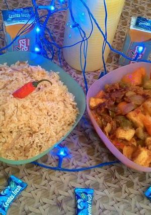 A picture of Paneer Schzewan and Schzewan Rice 🍚.