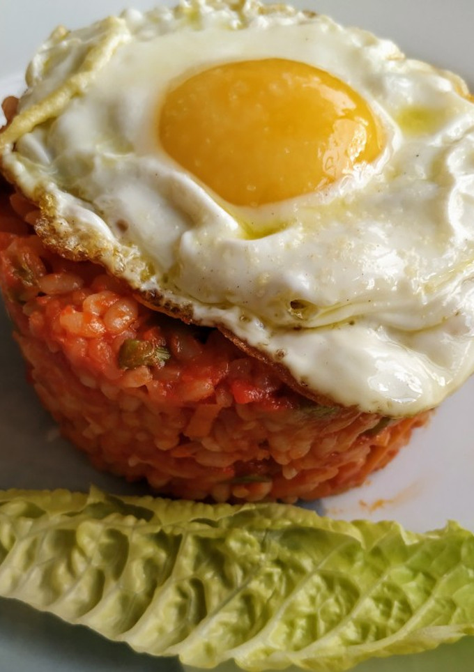 Una foto de Timbal de arroz de la huerta
