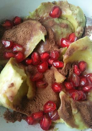 Foto resep Alpukat kerok milo toping delima merah