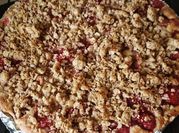 A picture of crumble with frozen fruit