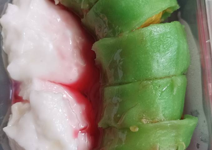 Bagaimana cara memasak Es Pisang Ijo  sedap