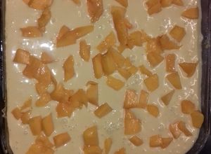 Una foto de Pay de mango sin horno