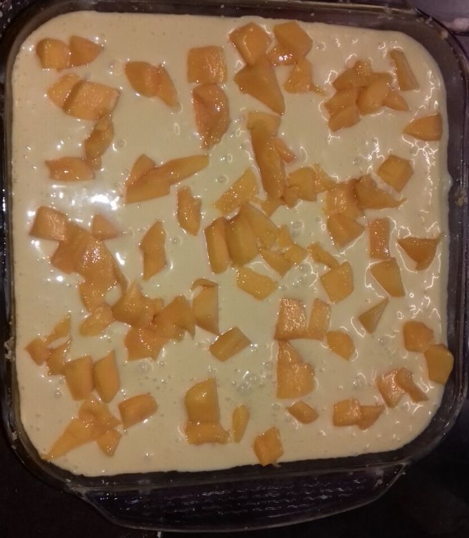 Una foto de Pay de mango sin horno