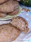 Panini integrali con zucca e noci - senza glutine