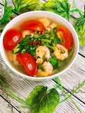 Canh Chua Rau Muống Nấu Tôm Thẻ