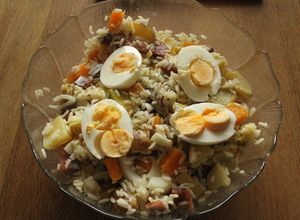 Una foto de Ensalada magistrall de matjes