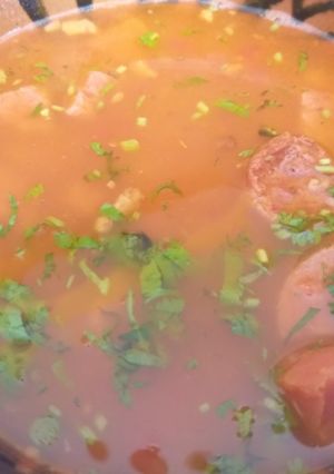 Una foto de Alubias con longaniza