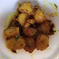 Dum aloo (without onion and Garlic) A picture of Dum aloo (without onion and Garlic).