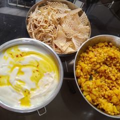 A picture of Kesar Elaichi Shrikhand.