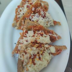 Left over Pav bhaji cheese toast A picture of Left over Pav bhaji cheese toast.