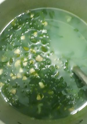 Hình của món Canh mồng tơi nấu hến.