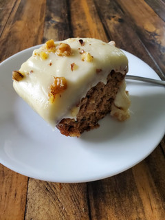 A picture of Zucchini Cake with Cream Cheese Frosting.