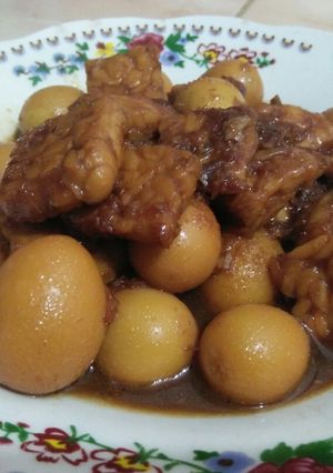 Foto resep Semur kecap telur puyuh dan tempe