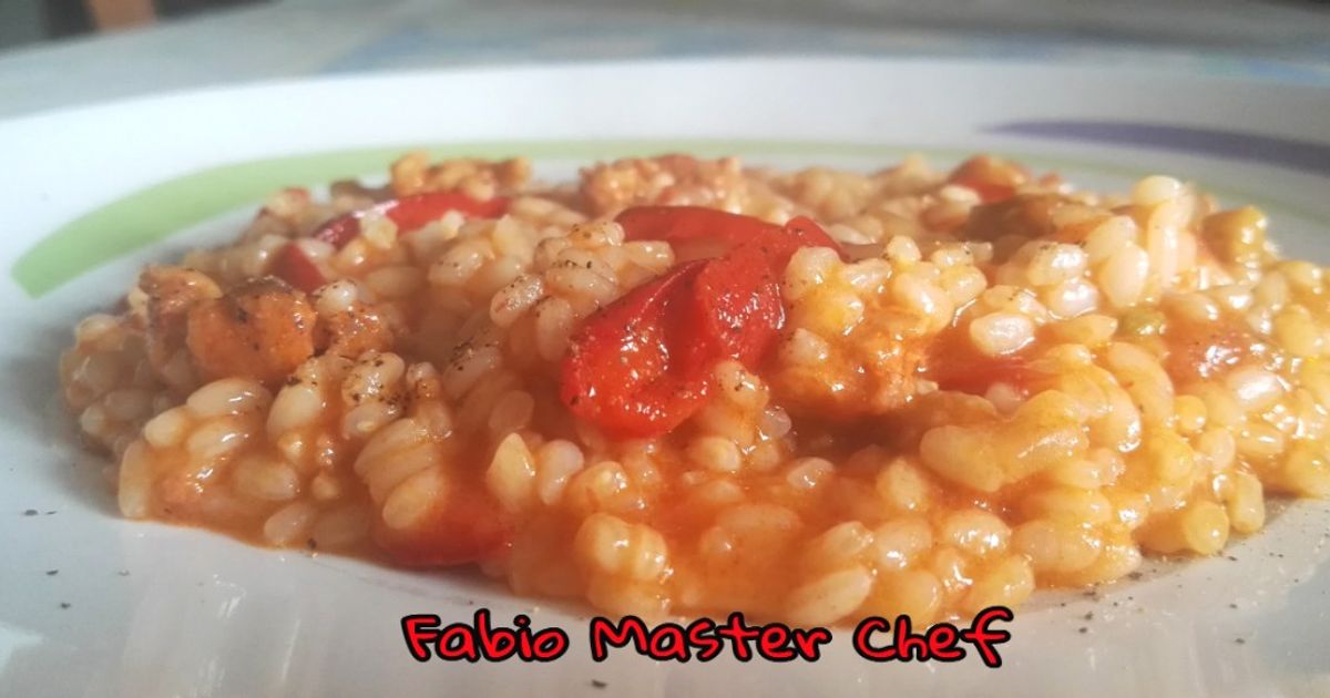 Risotto With Red Bell Peppers And Smoked Pancetta Recipe By Fabio Del Buono