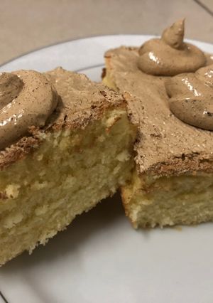 Foto resep Japanese cotton cheesecake + Filling Dalgona Coffee (takaran Sendok)