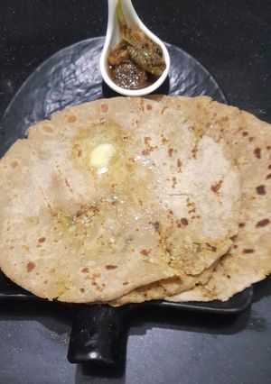 A picture of Moong Dal - Cabbage Paratha.