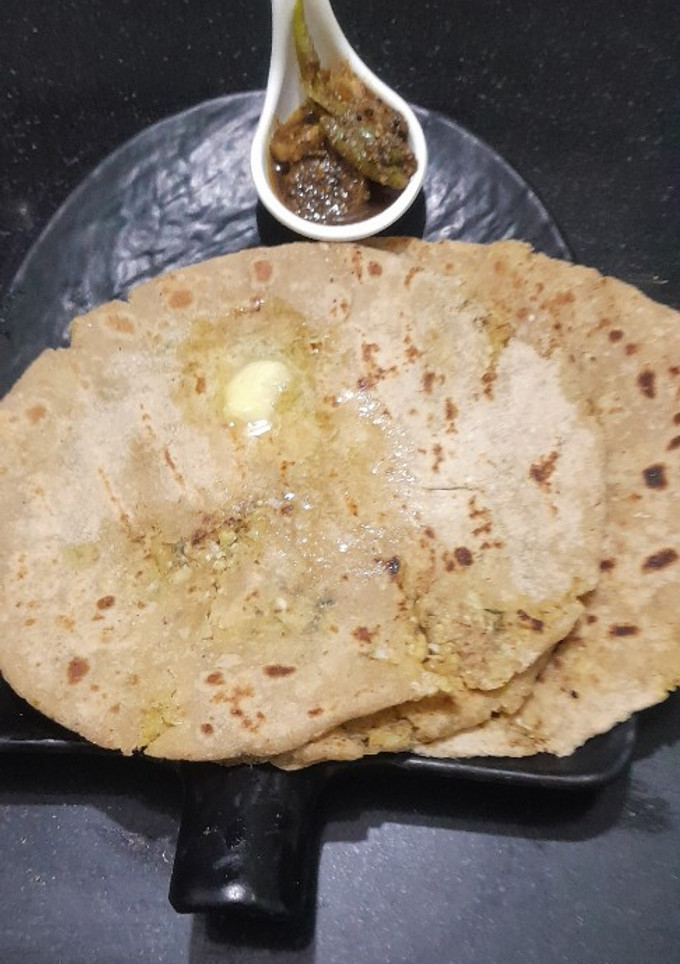A picture of Moong Dal - Cabbage Paratha.