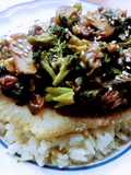 Teriyaki Vegetables with Fried Fish