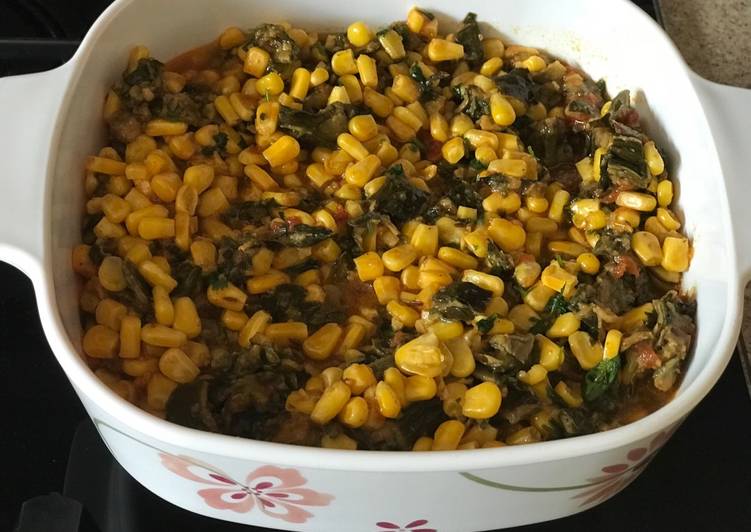Easiest Way to Prepare Any-night-of-the-week Corn Patra (Colocasia) curry