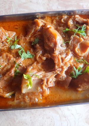 A picture of Raw jackfruit In gravy.