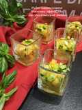 Verrines apéritives de concombre et melon