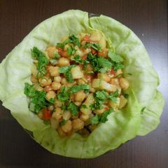 A picture of Potata channa salad.