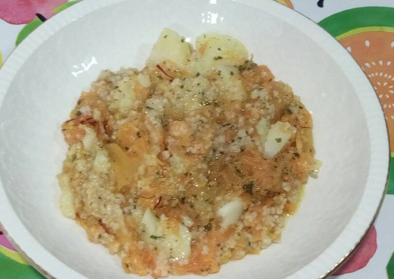Calabaza roja con cuscus