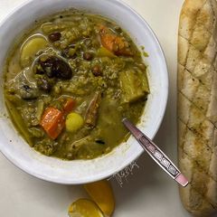 Vegetables and pulses soup (a Kickass flu repealer 🤭😆✌🏽) A picture of Vegetables and pulses soup (a Kickass flu repealer 🤭😆✌🏽).