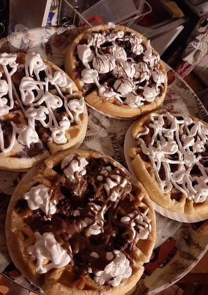 Una foto de Waffles mezcla sencilla