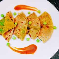 A picture of #matar Ka paratha.