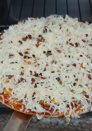 A picture of Vegetables cheese pizza.