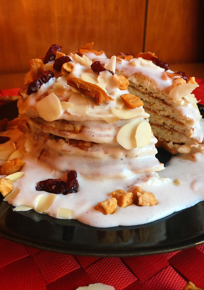 Una foto de Tortitas sabor roscón de reyes fit