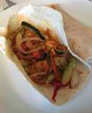 Fajitas de verduras y pollo al curry 🌮🌮🌮