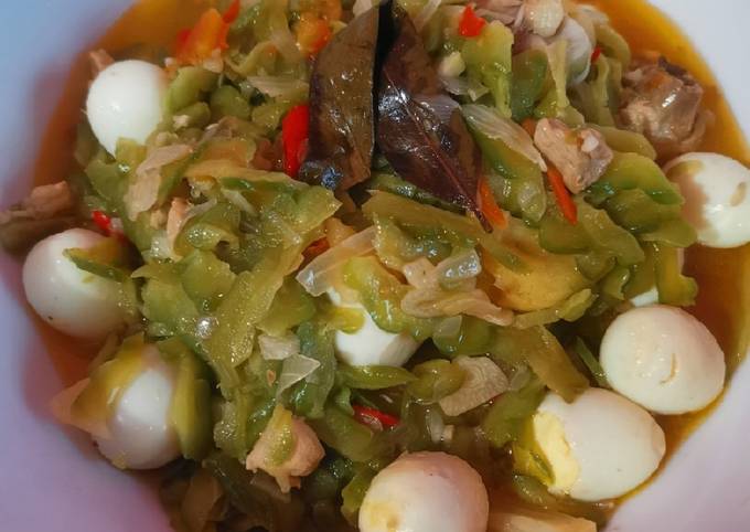 Resep Tumis Paria campur telur puyuh Anti Gagal
