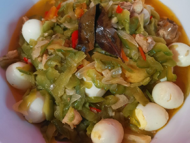 Resep Tumis Paria campur telur puyuh Anti Gagal