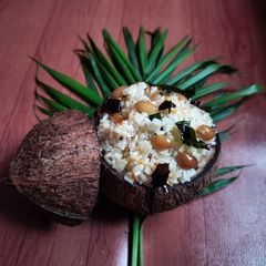 Kerala fried coconut rice A picture of Kerala fried coconut rice.