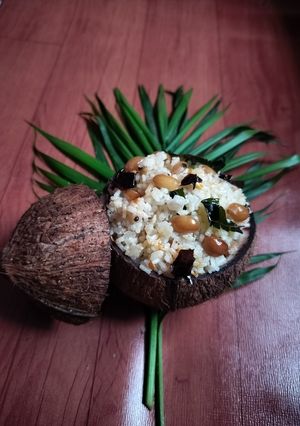 A picture of Kerala fried coconut rice.