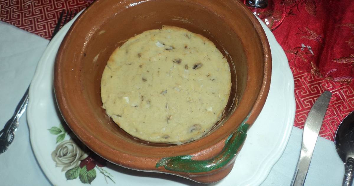 Tamal de cazuela prehispánico de hongos, cebolla, epazote, cacahuate con  masa blanca. Comida vegana Receta de MARTÍN GERARDO RAMÍREZ CORREA- Cookpad
