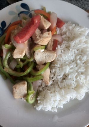 Una foto de Saltado de caigua