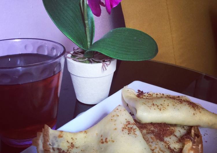 Bagaimana Membuat Crepes lembut nutella rumahan, Enak