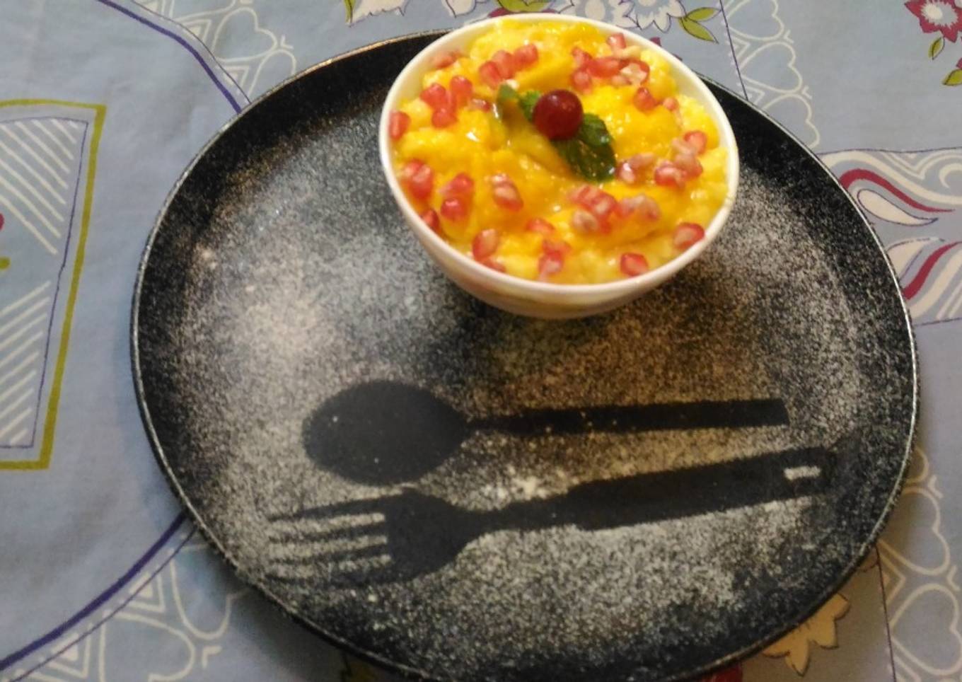 Mango custard