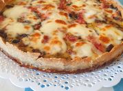 Una foto de quiche de puerro