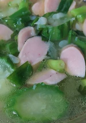 Foto resep Sup Oyong Sosis (kesukaan bocil)