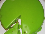 Marble cake with mirror glaze