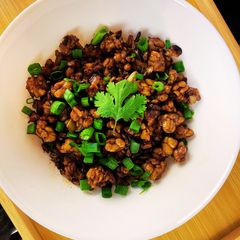 A picture of Sticky Tempeh with Ginger.